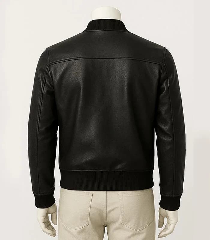 Handmade Men's Leather Bomber Jacket