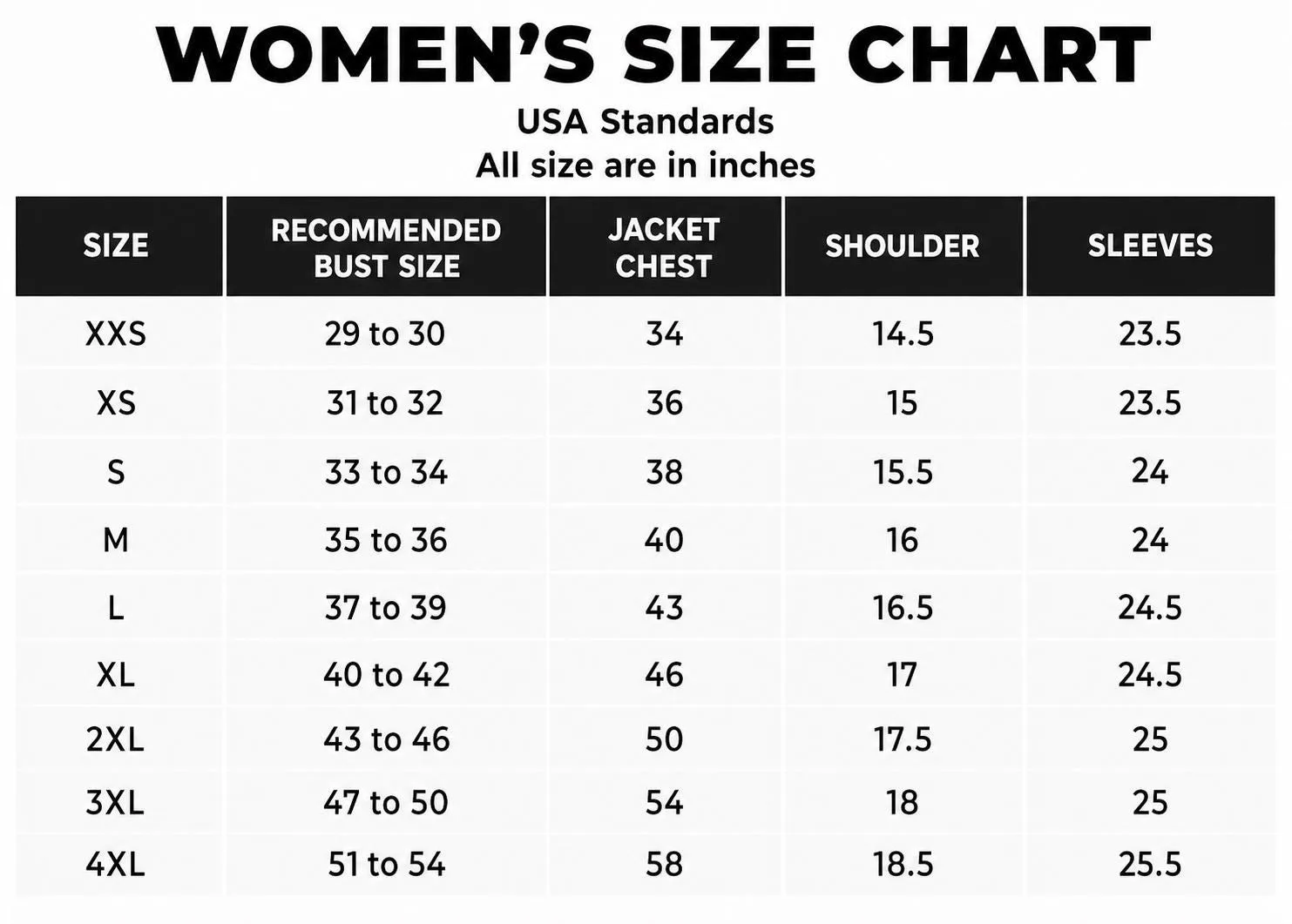 Women Blue Leather Jacket | Minimalist Button Front Coat size chart
